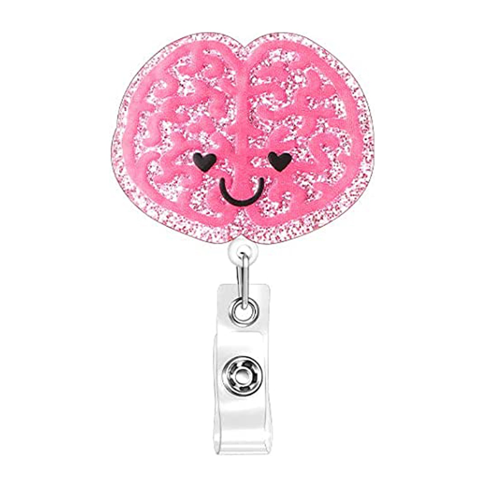 Wholesale Glitter Acrylic Rainbow Retractable ID Buckle